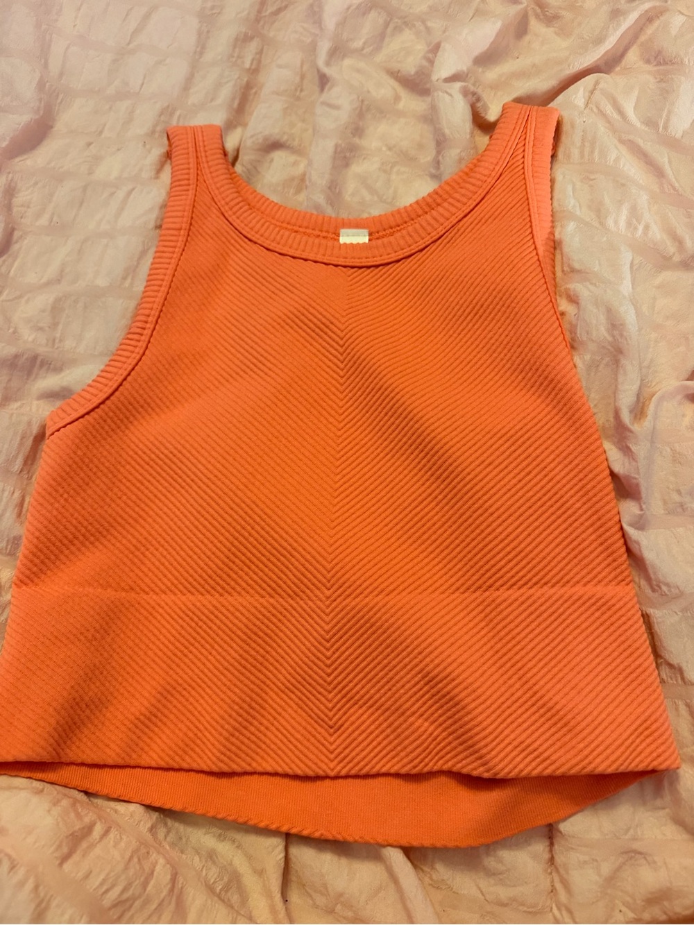 BYLT Basics Coral Ribbed Tank Top